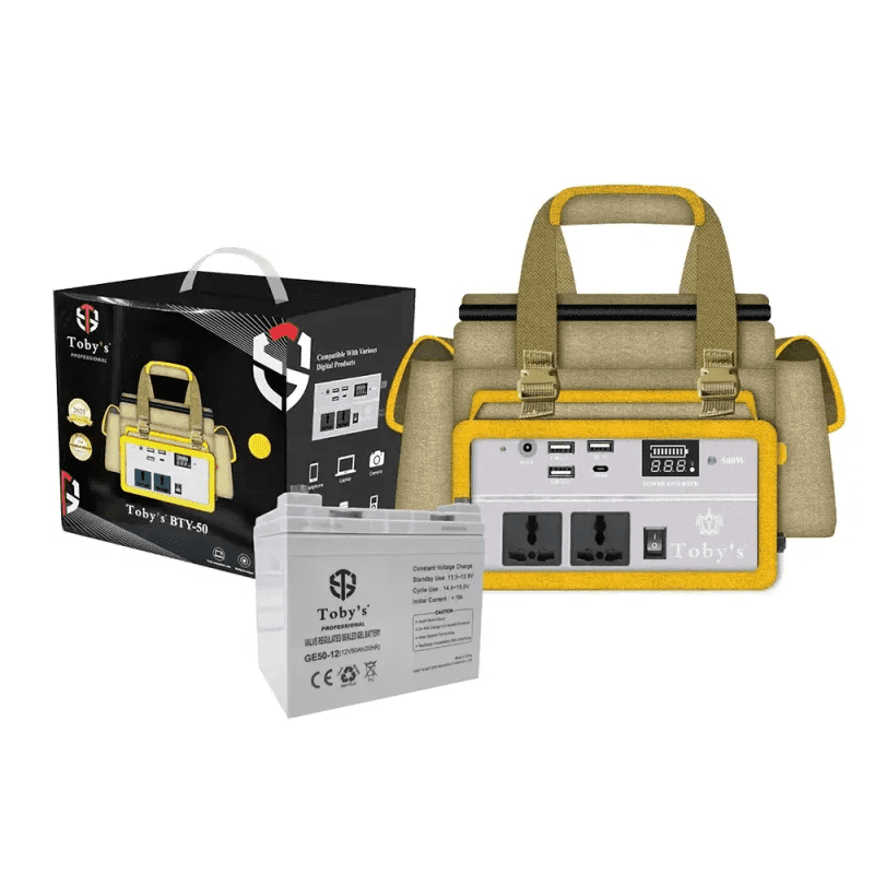 Toby's BTY 50A Battery 50000mAh Power, Rechargeable Battery With 220V Power Inverter Best For Camping