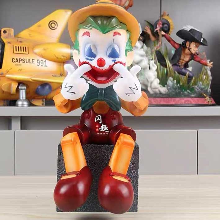 Pinocchio  30 cm Colorful Resin Clown Figurine - Whimsical Art Design