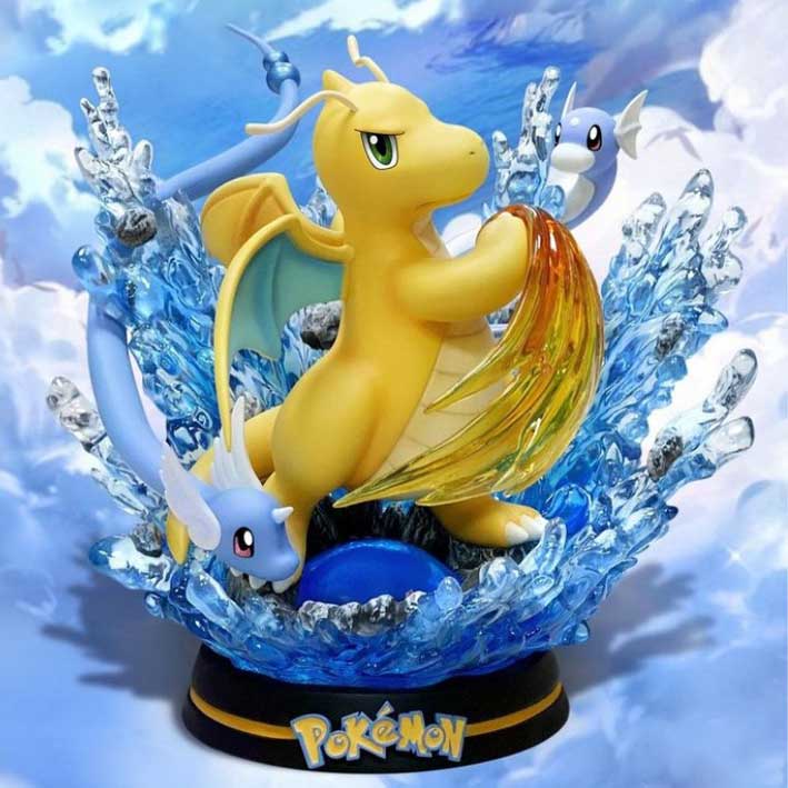 Legendary Dragonite Pokémon Statue - Premium 28cm Edition
