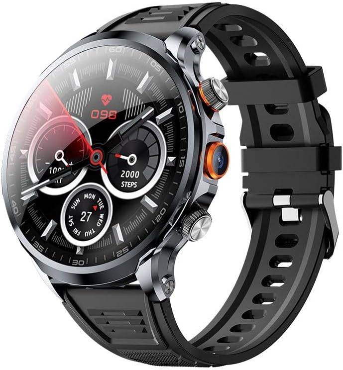Moxedo Nitro+ Android Smartwatch with 4G SIM Card Slot, 1.85” IPS Round Display, GPS Navigation, Video Calling, Fitness Tracker, 3GB+32GB, 1100mAh Long...