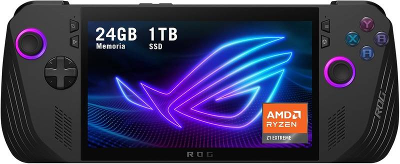 ASUS ROG Ally X 2024/RC72LA-NH007W/AMD Ryzen Z1 Extreme/24GB RAM/1TB SSD/Windows 11/Touchscreen/Black/Includes 3 Months Game Pass Trial