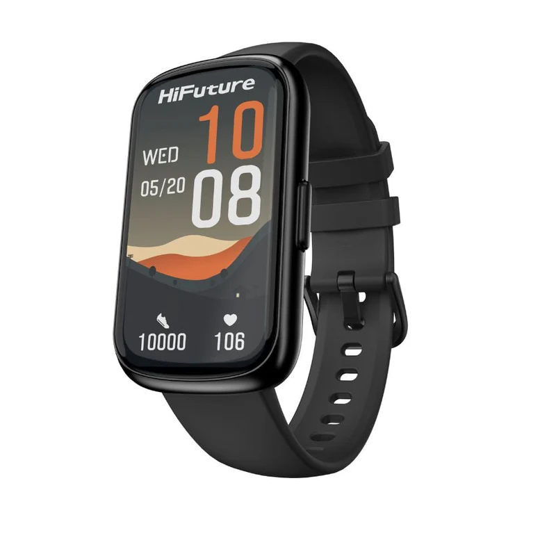 HiFuture EV02 Bluetooth Smart Calling Watch (1.47 Inch IPS Display) - HSSW6 black